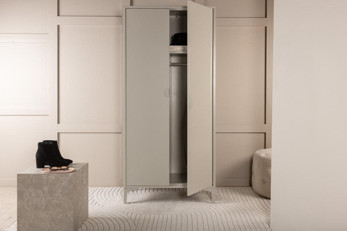 KLEIDERSCHRANK, Piring, Beige, Stahl, 85 x 45 x 183 cm - Beige, Metall (85/183/45cm) - ebuy24