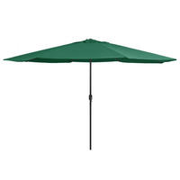 SONNENSCHIRM Mit Metall-Mast 390 Cm Grün - Grün, Textil (390/390cm) - vidaXL