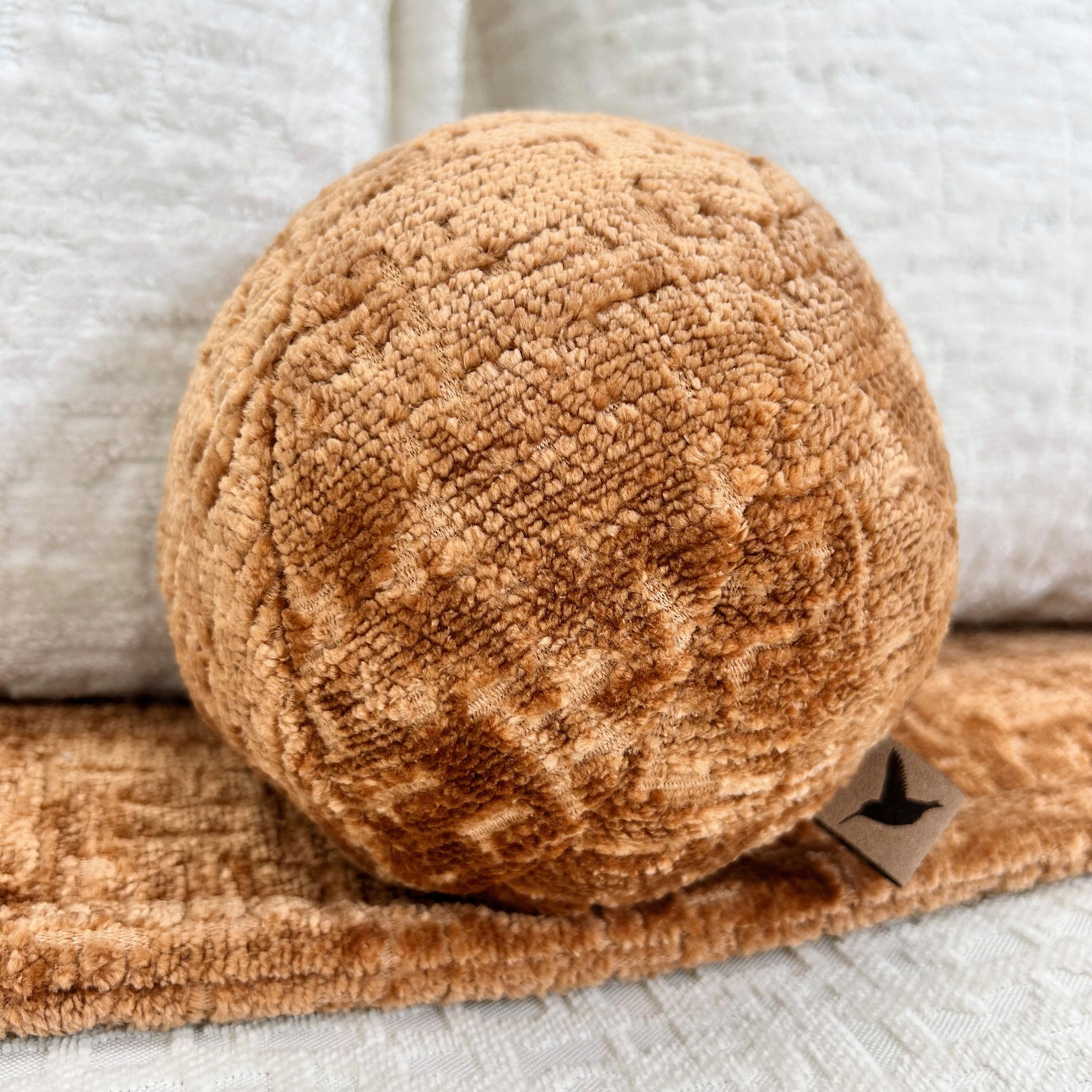 ZIERKISSSEN Happy Pill Kupferfarbe 13 cm - Kupferfarben, Textil (13/13cm) - Maison de Reve