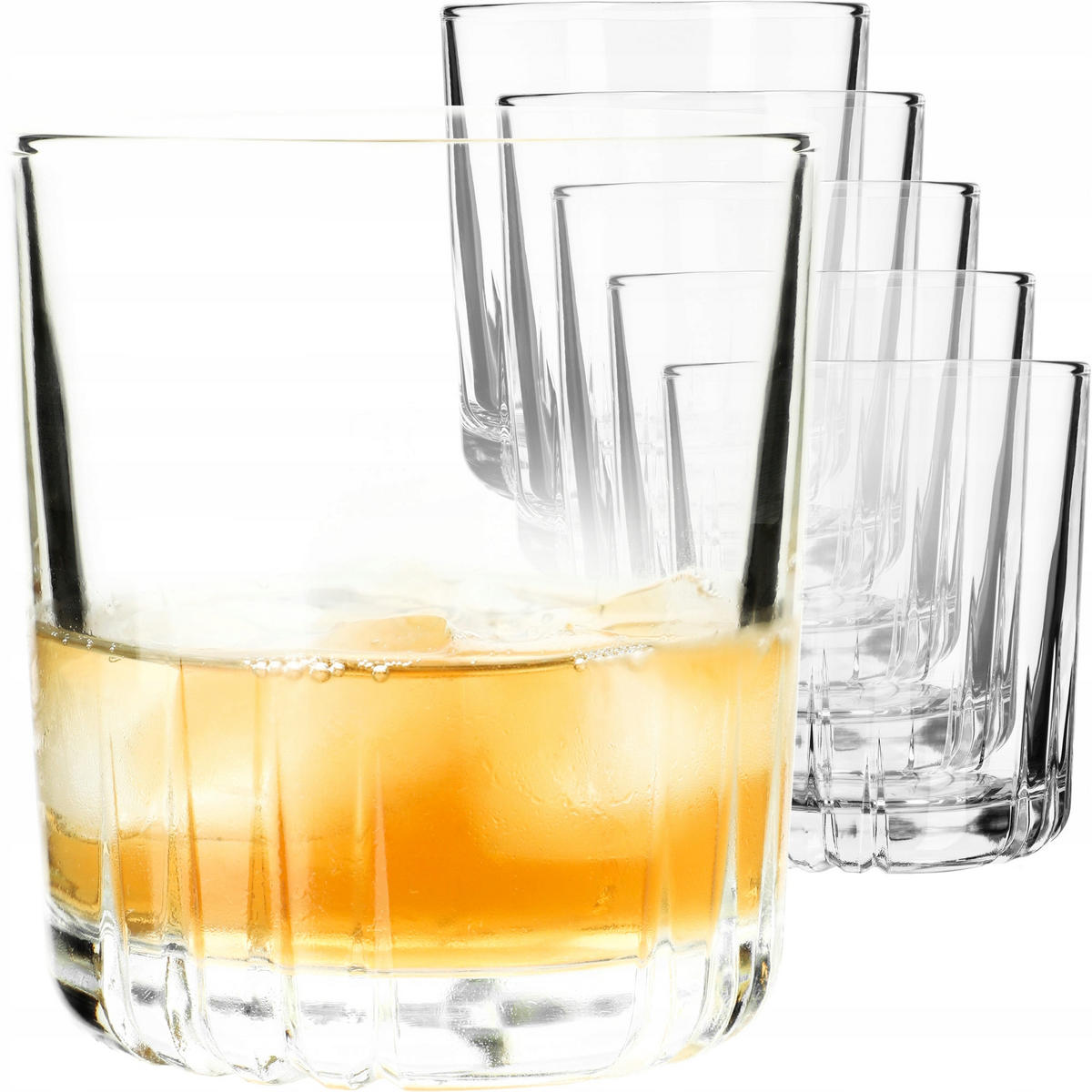 KADAX Gläser 280 ml Set mit 6 Gläsern für Whiskysaft - Transparent, Glas (0.28L) - KADAX