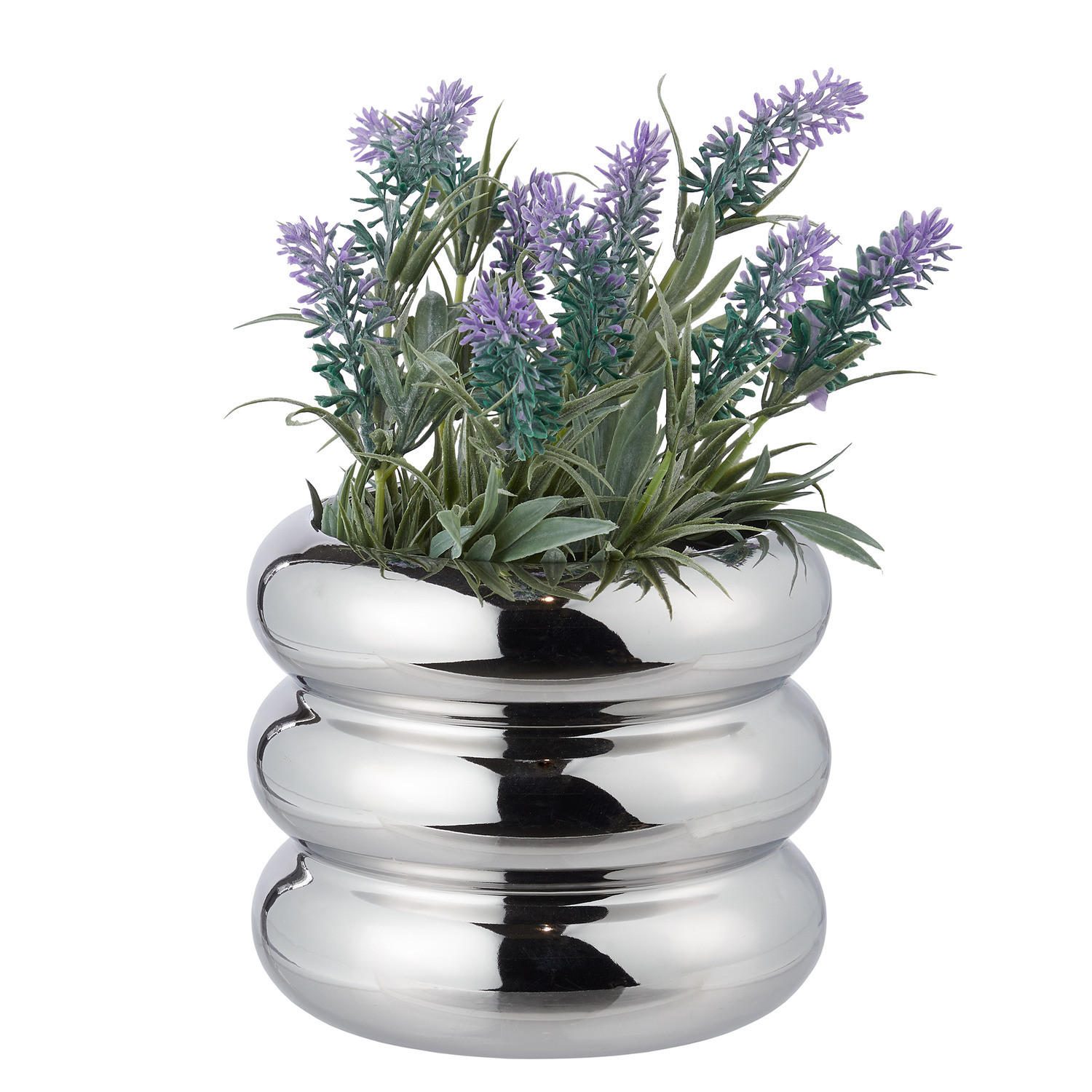 BLUMENTOPF Hoop - Silberfarben, Keramik (13cm) - Butlers