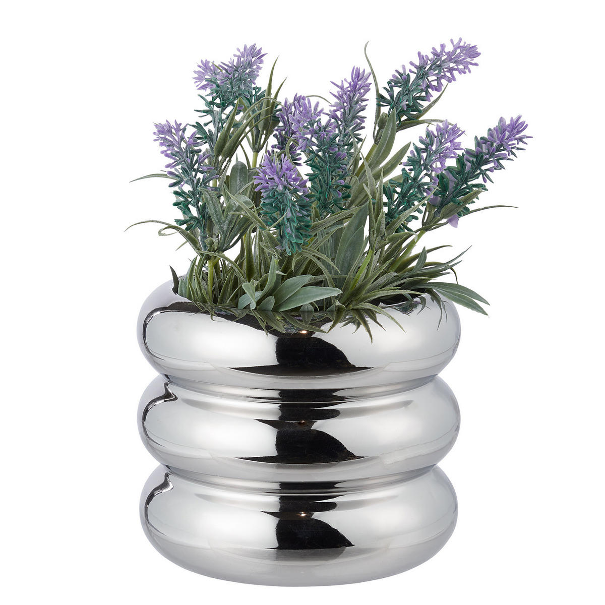 BLUMENTOPF Hoop - Silberfarben, Keramik (13cm) - Butlers