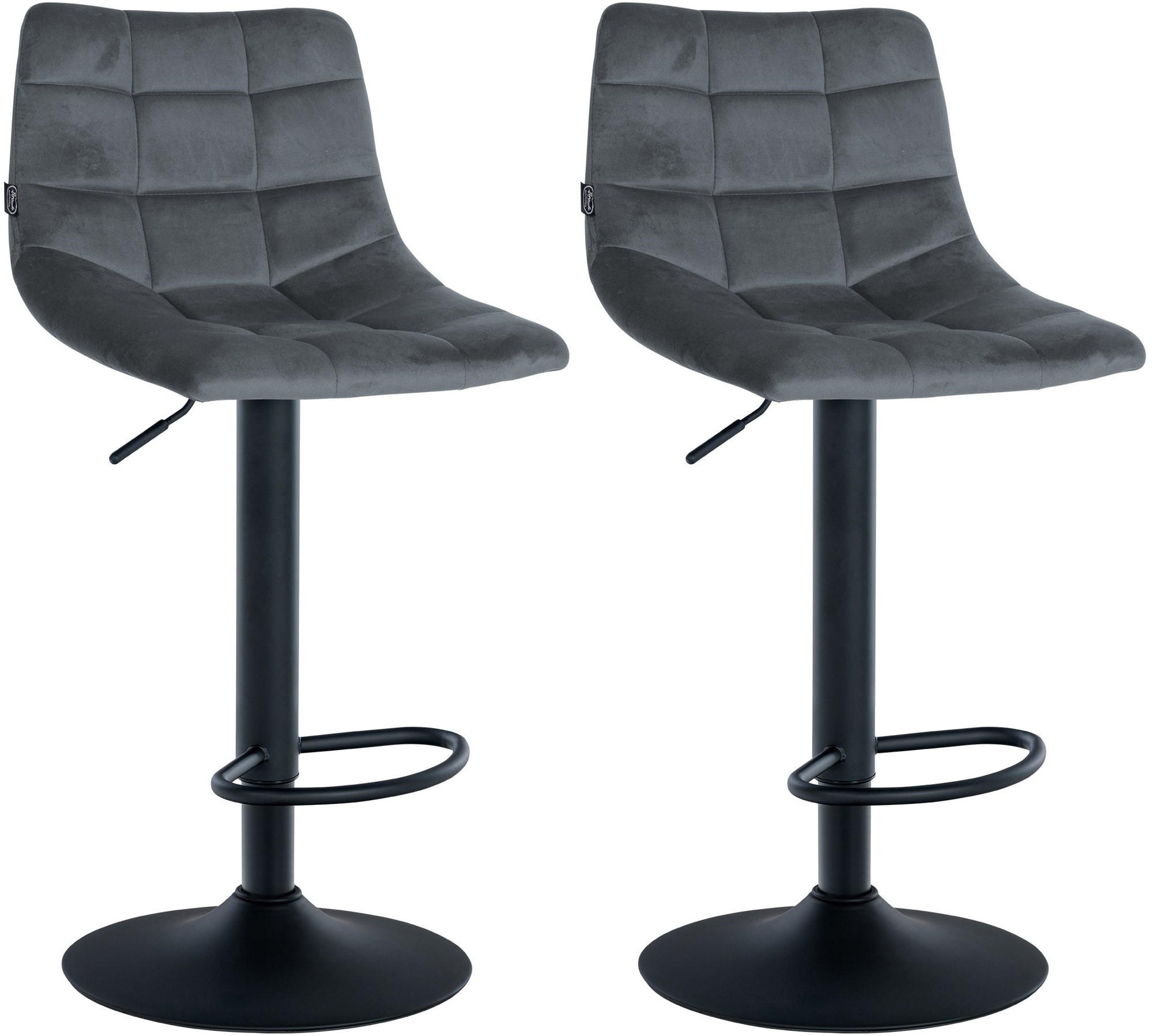 furnicato Barhocker Dunkelgrau 43x87x46.5 cm