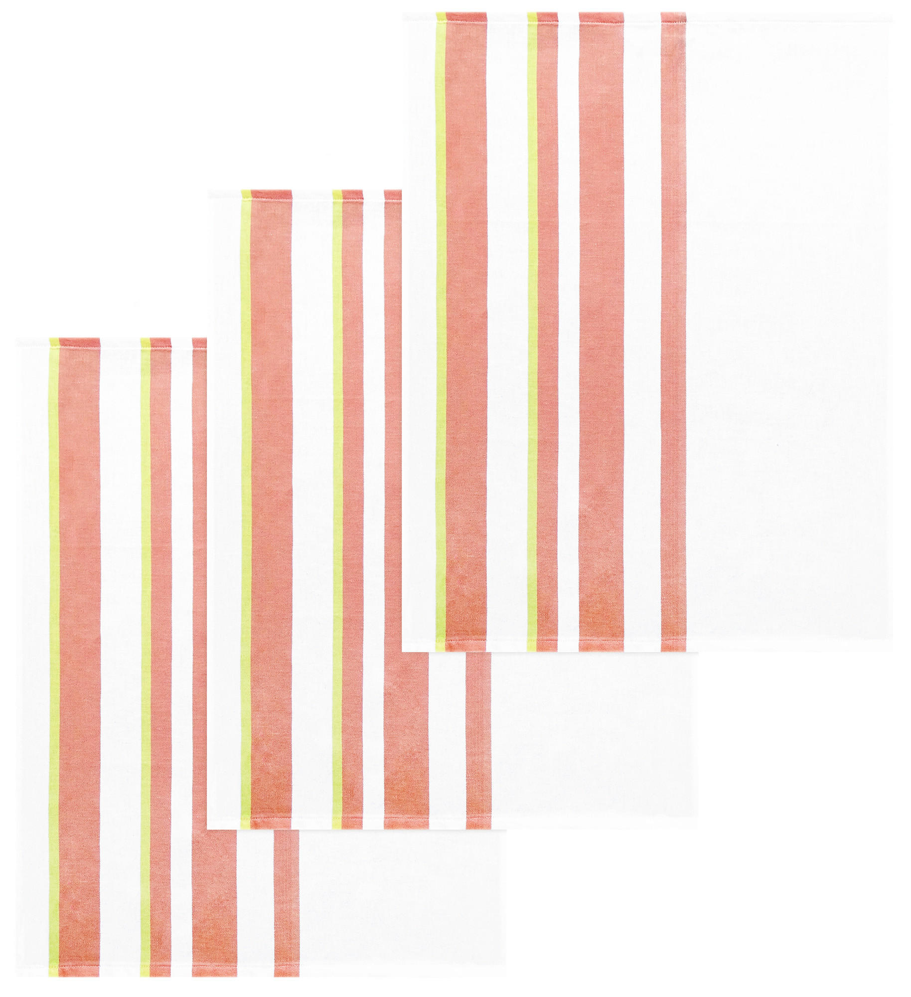 Lashuma Geschirrtücher Weiß, Orange 50x70 cm