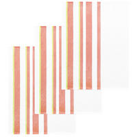 GESCHIRRTÜCHER Halbleinen 50x70 cm, 3er Set, Orange - Weiß - Weiß/Orange, Textil (50/70cm) - Lashuma