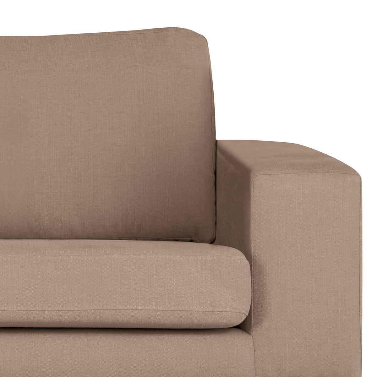 SESSEL - Taupe/Buchefarben, Buchenholz/Textil (122/81/88cm) - home24