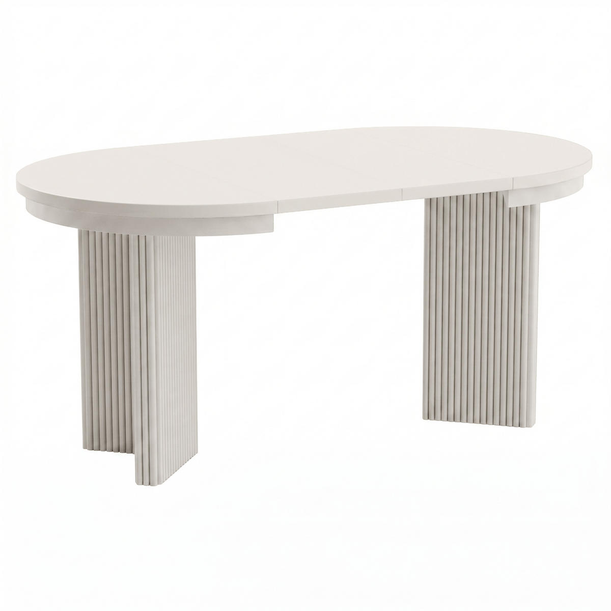 JÍDELNÍ STŮL Prestige, kulatý designový stůl, rozkládací Ø 100–180 cm, kašmír + kašmír - kašmírová, kov (100/100/77cm) - Beautysofa