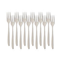KUCHENGABEL SoftWave silber 16 cm 12er Set - Silberfarben, Metall - Villeroy & Boch
