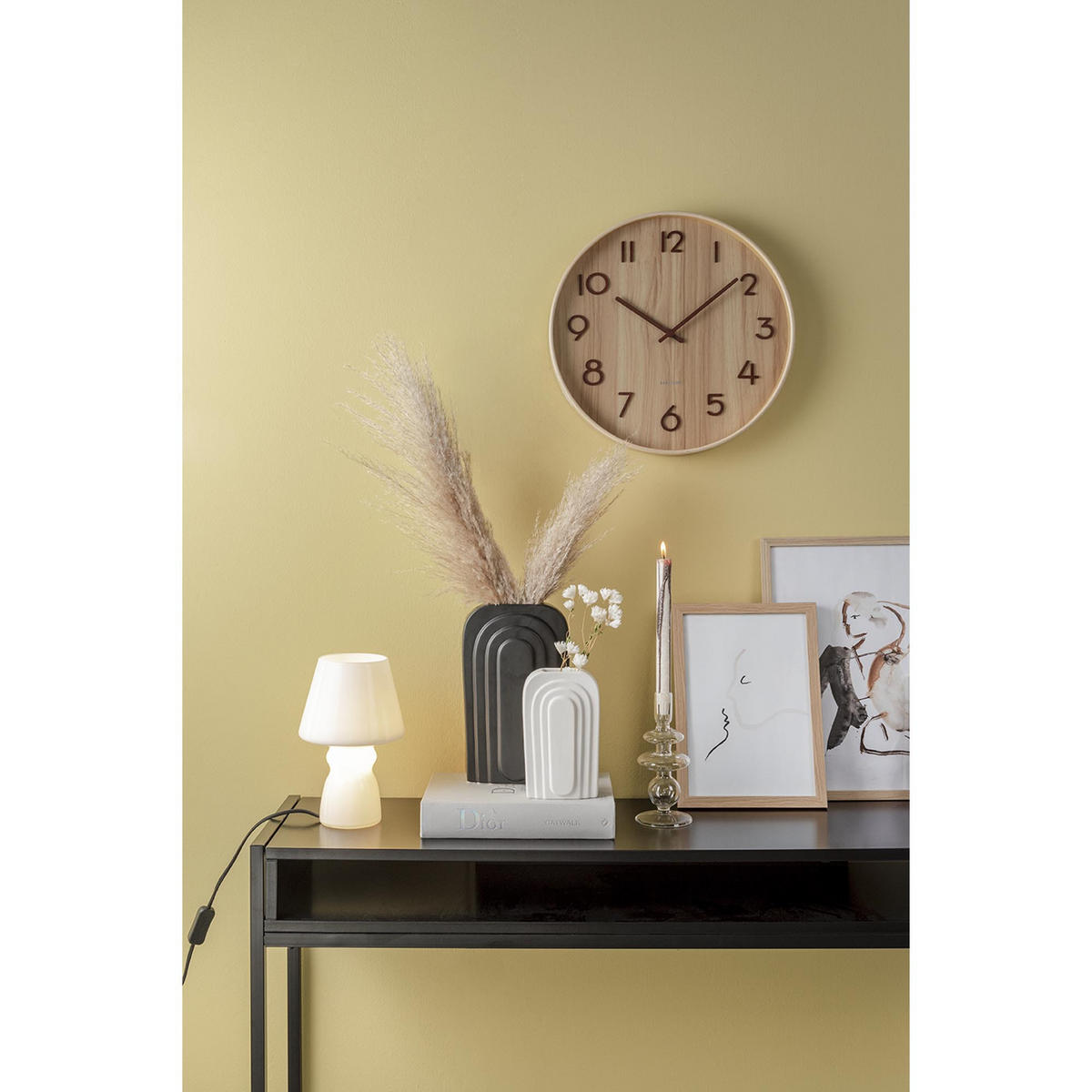 WANDUHR Braun 4.5/40/40 cm - Hellbraun, Holz (40/40/4.5cm) - Karlsson