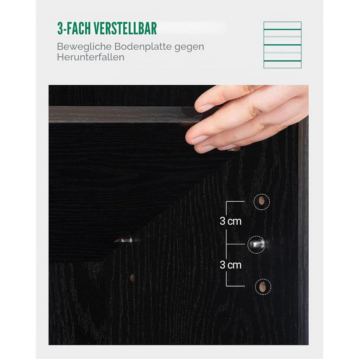 BÜCHERREGAL Standregal Schwarz 24 x 48 x 169,5 cm - Schwarz, Holzwerkstoff (48/169.5/24cm)