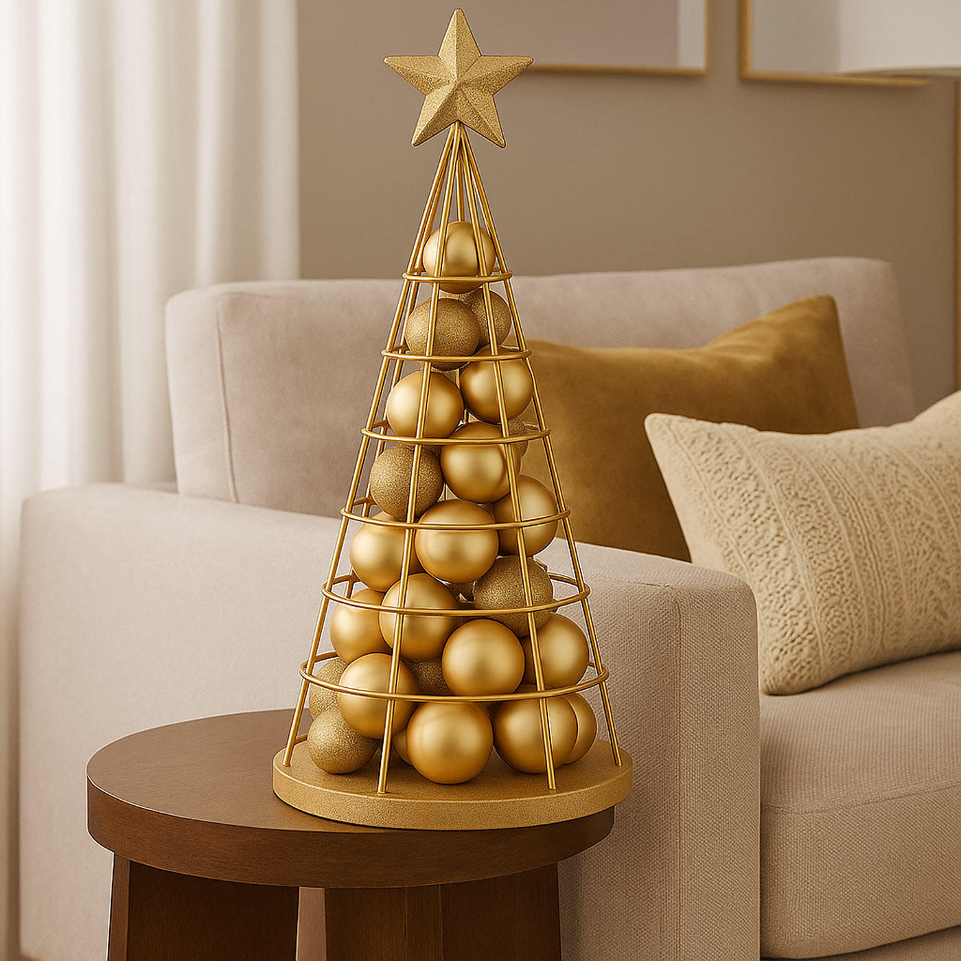 DEKO-BAUM Gold - Goldfarben, Metall (60cm) - MCW