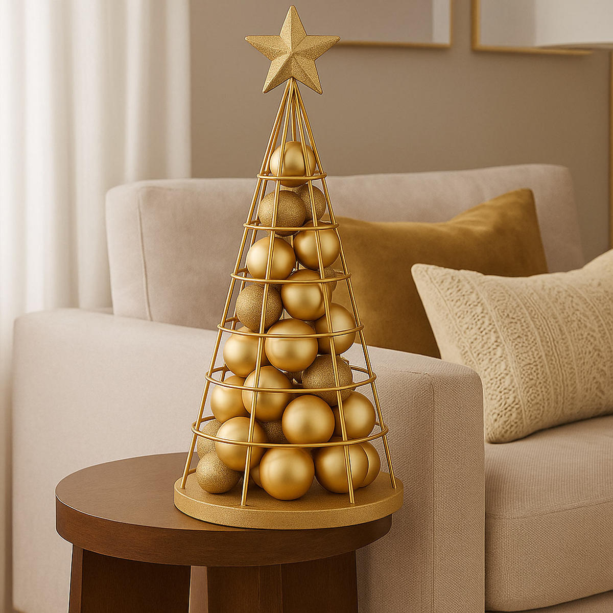 DEKO-BAUM Gold - Goldfarben, Metall (60cm) - MCW