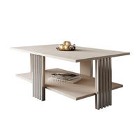 COUCHTISCH SAPHIRA SILVER mit Ablageboden, Kaschmir Matt - Kaschmir, Holzwerkstoff (60/100/40cm) - Lookway