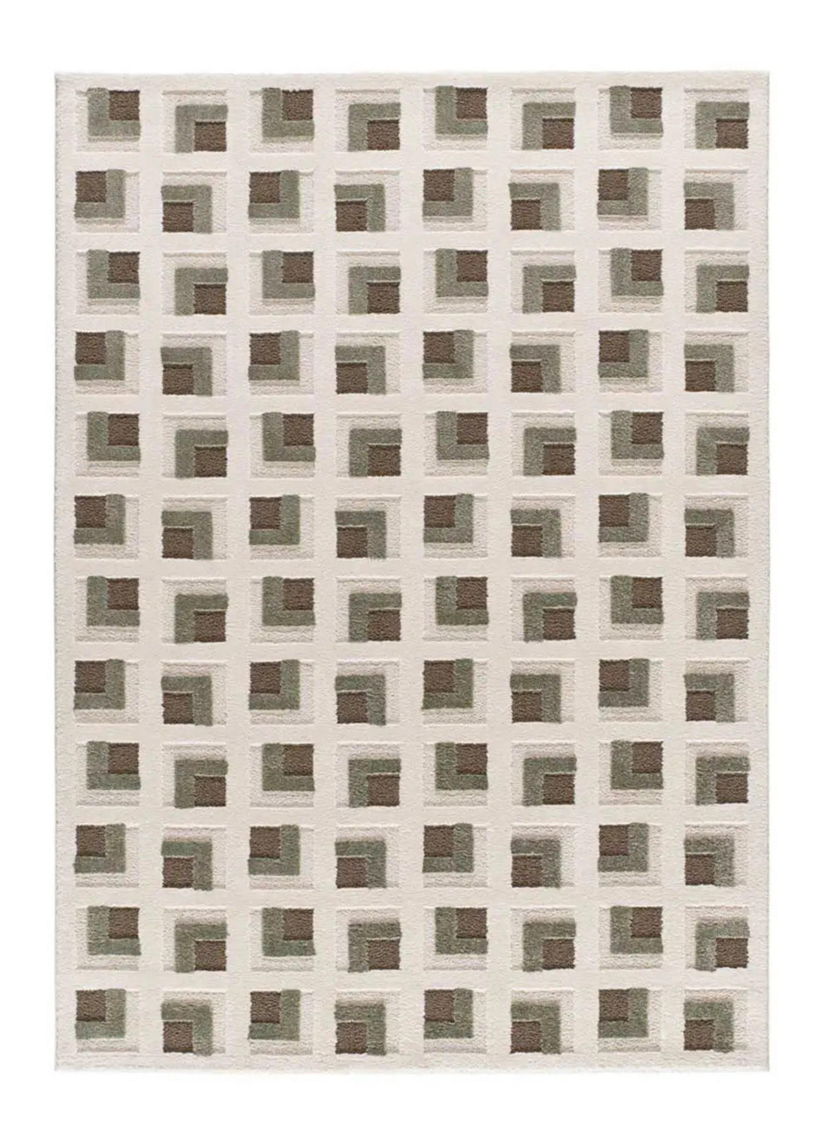 KURZFLORTEPPICH Braun / Weiß Candela 160/230 cm - Braun/Weiß, Naturmaterialien/Textil (160/230cm) - Atticgo