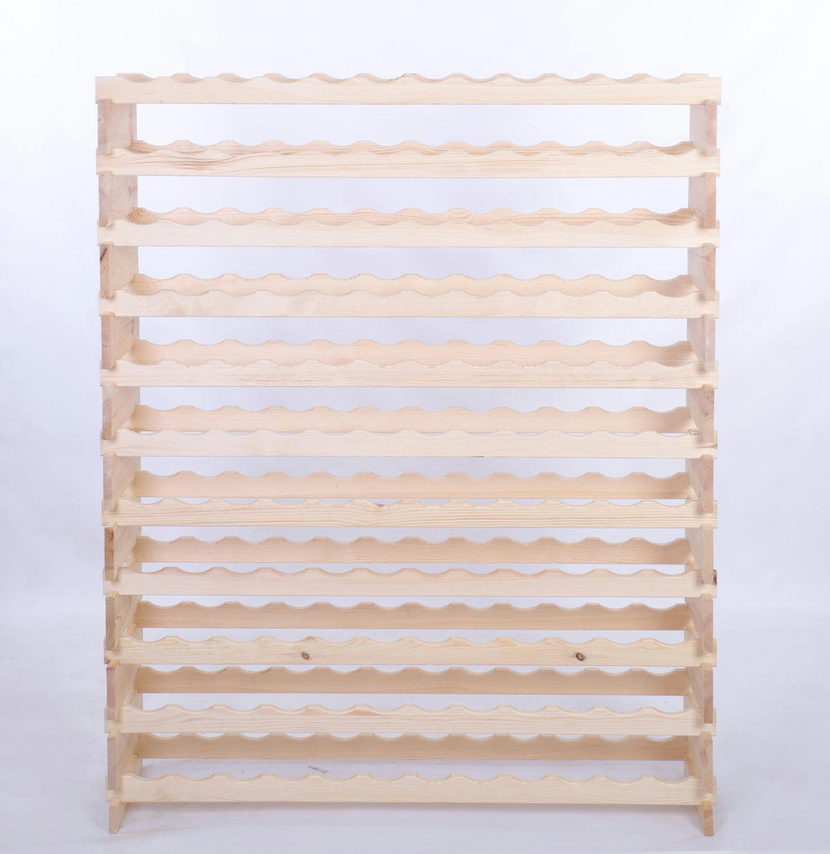WEINREGAL VINOTECA FLEX PRO HxBxT 149x123x28cm 132 Flaschen auf 11 Ebenen Natur unbehandelt - Naturfarben, Holz (123/149/28cm) - PROREGAL