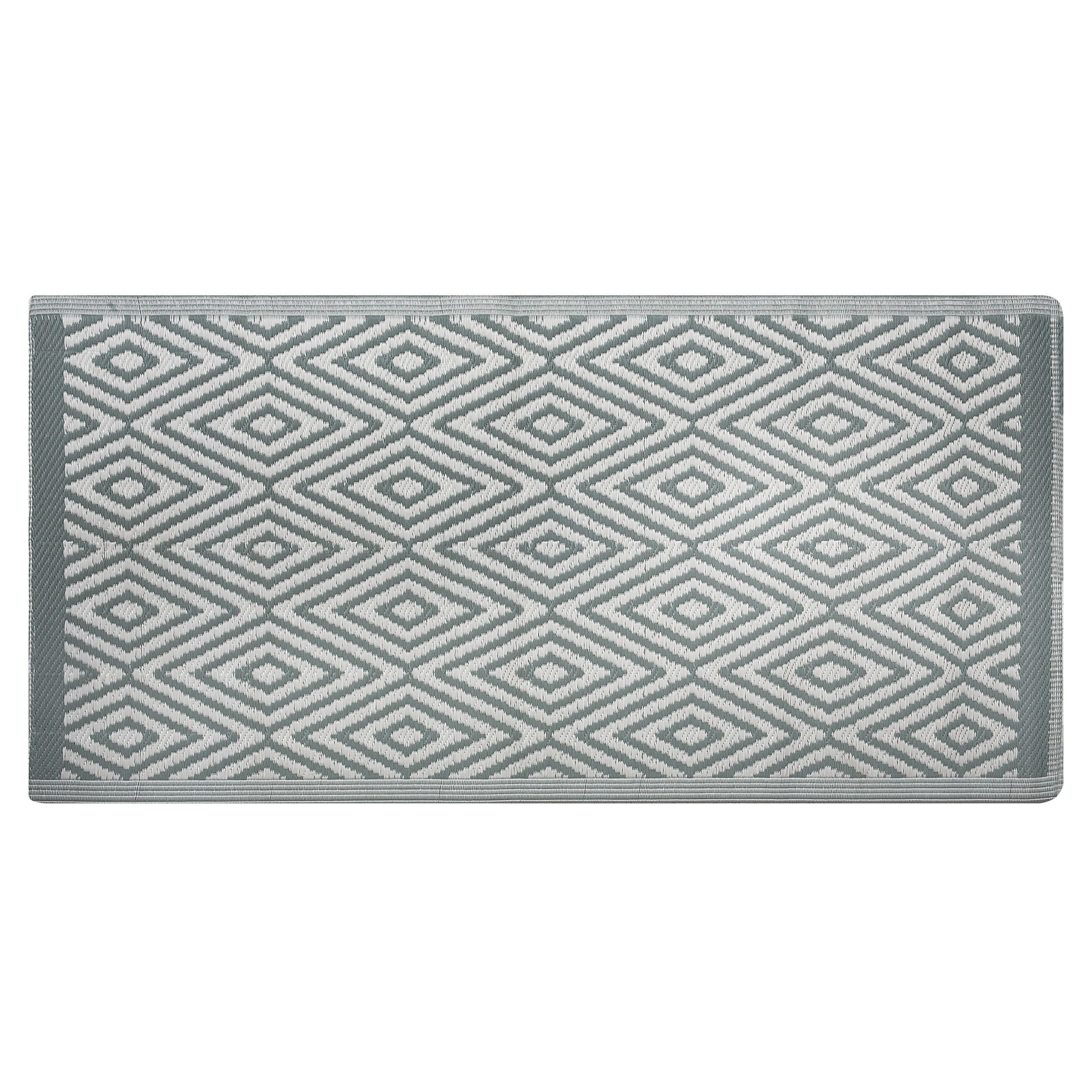 OUTDOOR-TEPPICH Sikar 150/90 cm - Grün, Kunststoff (90/150cm) - Beliani