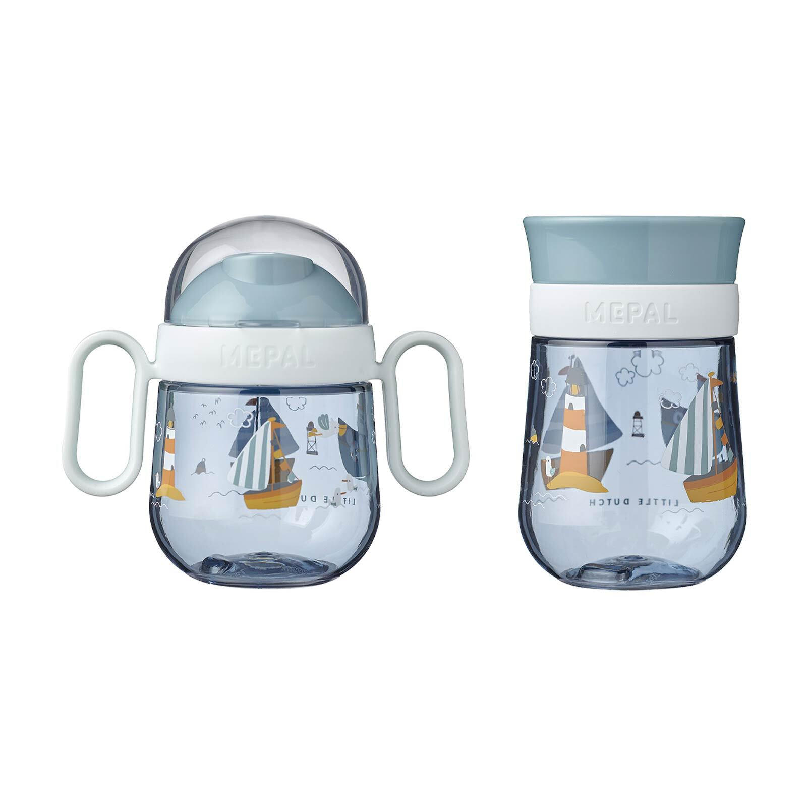 TRINKLERNBECHER Mio Sailors Bay 200 & 300 ml 2er Set - Hellblau, Kunststoff (0.001L) - Mepal