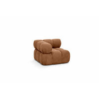 ECKMODUL, Für Modulares System, Stoff Salvador, Dunkelbeige, Selia - Beige, Holz (95/70/95cm) - Kaiser Möbel