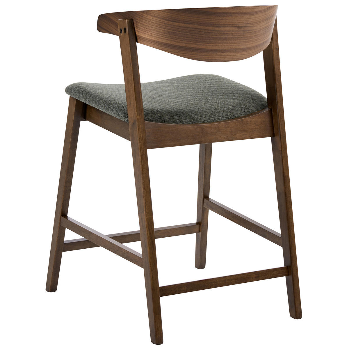 BARSTUHL 2er-Set Dunkelgrün/Braun Lilly - Braun/Grün, Holz (52/87/60cm) - Beliani