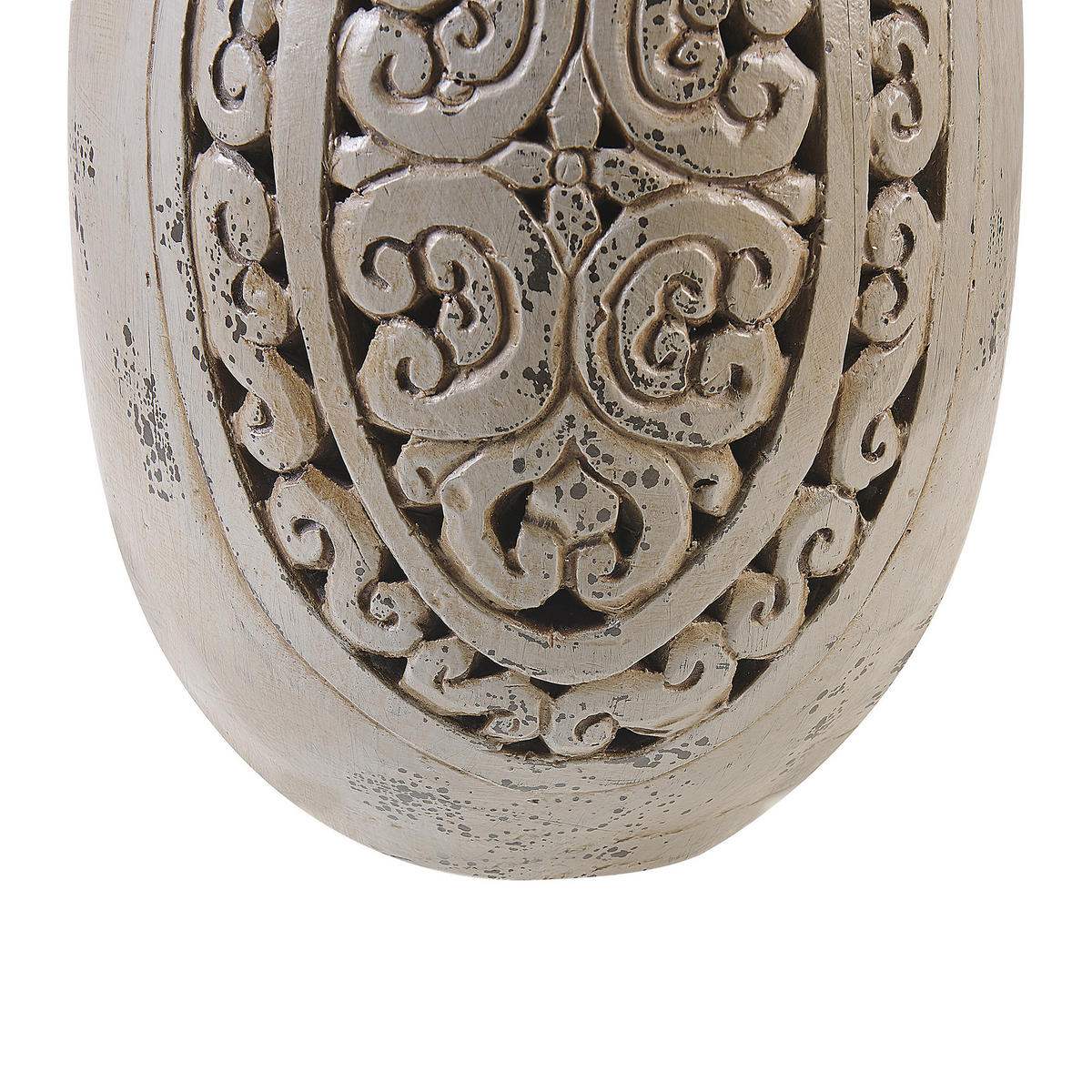 DEKOVASE Terrakotta grau Megara - Grau, Stein (51cm) - Beliani