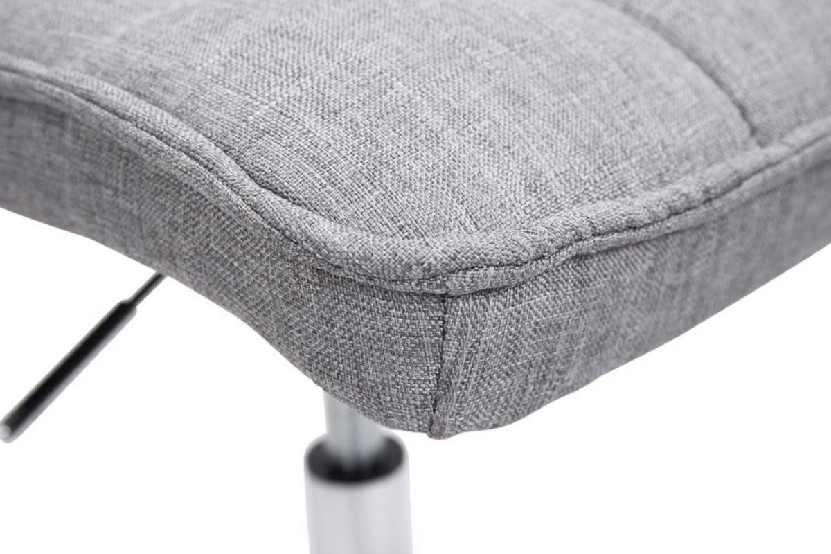 ESSZIMMERSTUHL 2er Set Stoff hellgrau - Chromfarben/Hellgrau, Textil/Metall (43/90/56cm) - CLP