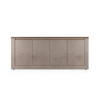 SIDEBOARD mit 4 Türen und 2 Regalen in Bronze und Quecksilbereffekt 43/207/88 cm - Braun, Holzwerkstoff (43/88/207cm) - Calicosy