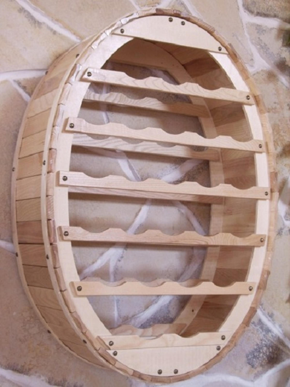 WEINREGAL für die Wand Holz 24 Flaschen - Braun, Holz (62/86/24cm) - DanDiBo