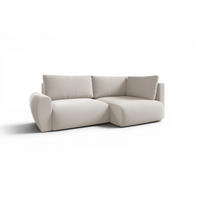 ECKSOFA Galan Mini Mit Schlaffunktion - Weiß, Holzwerkstoff/Textil (153/241cm) - Fun Möbel