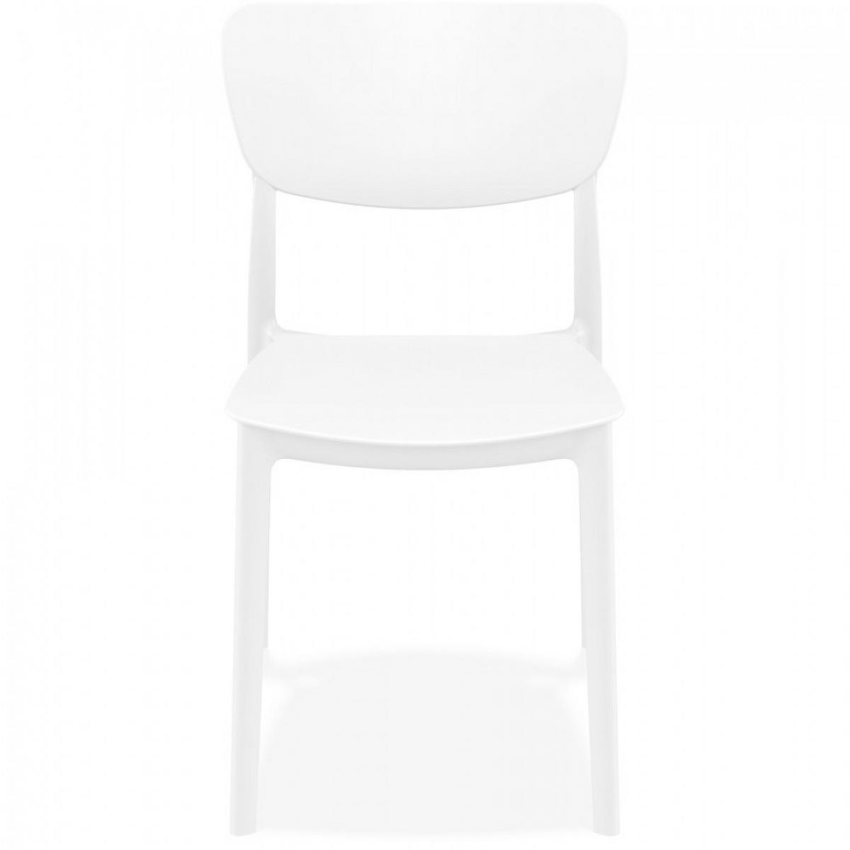 STUHL Weiß 45x82x53cm - Weiß, Kunststoff (45/82/53cm) - AlterEgo