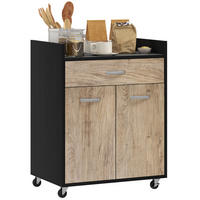 SERVIERWAGEN DE-17128 Schwarz - Schwarz, Holzwerkstoff (40/77/60cm) - ComfortXL