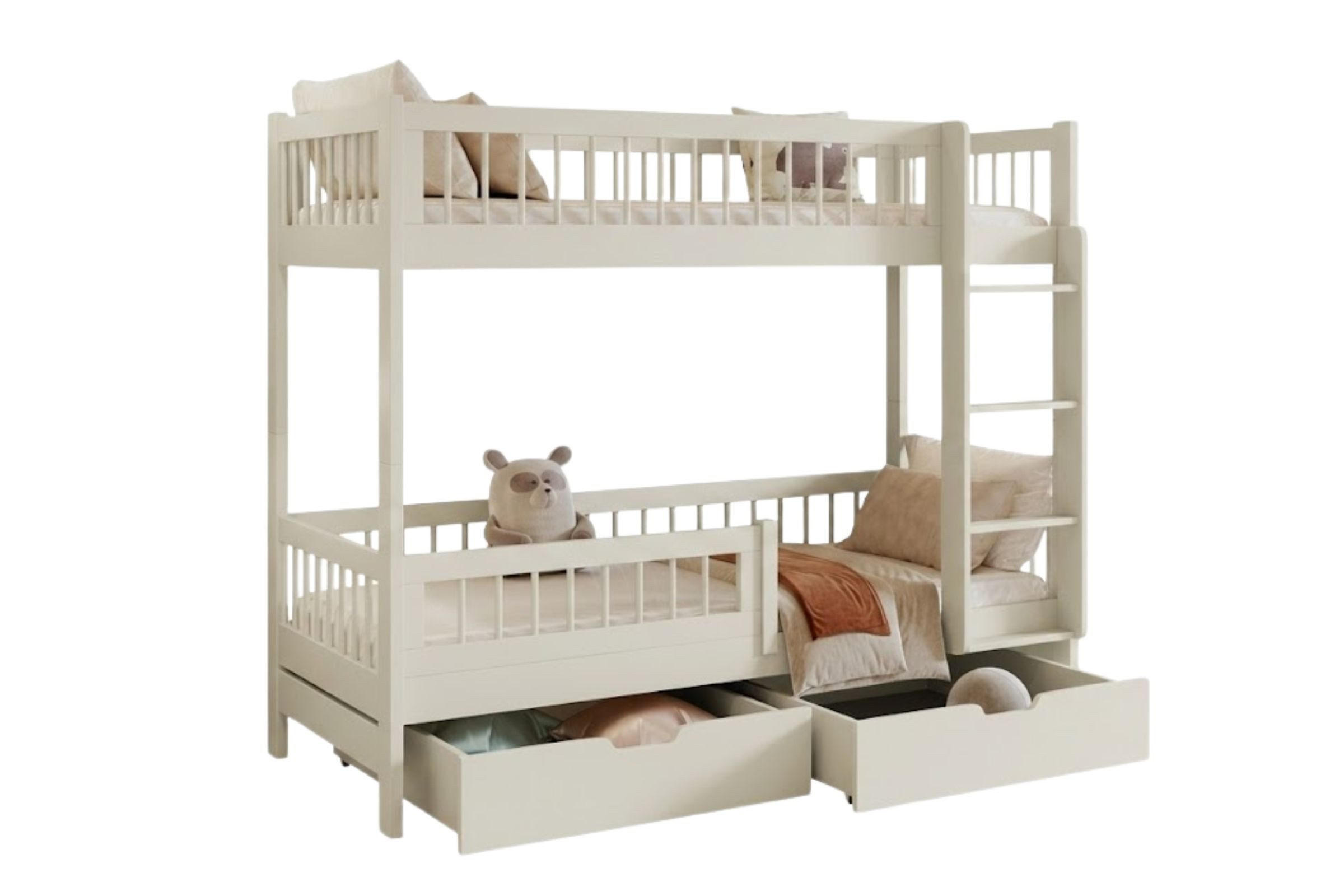 ETAGENBETT COLLIN 90/200 cm in Kaschmir mit Schubladen rechts - Kaschmir, Holz (90/200cm) - Deine Möbel 24