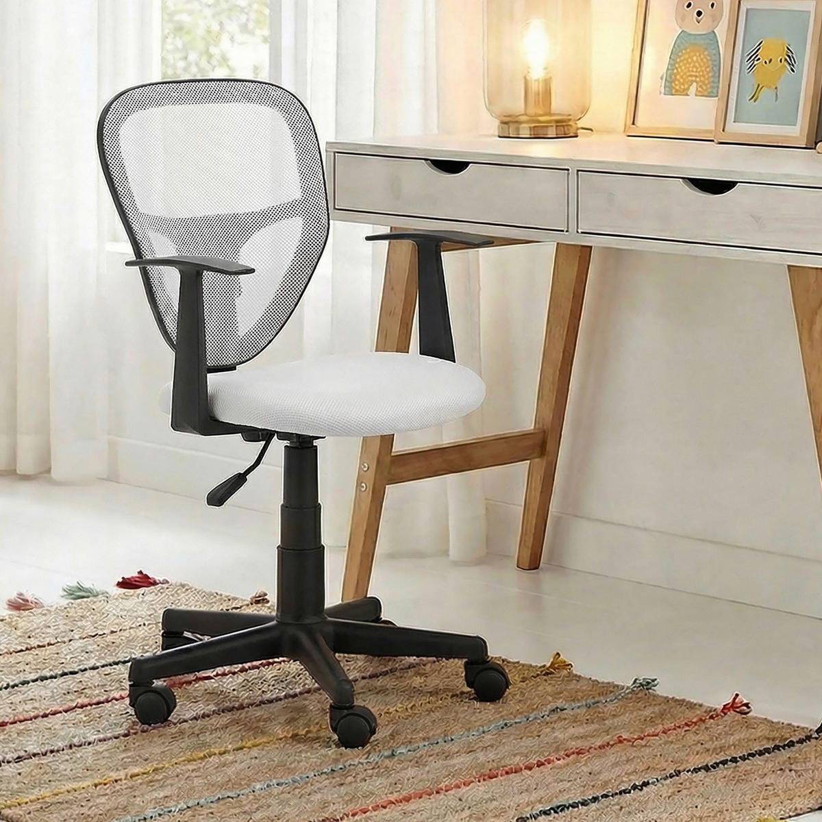 KINDERDREHSTUHL STUDIO - Weiß, Textil (53/92/52cm) - IDIMEX