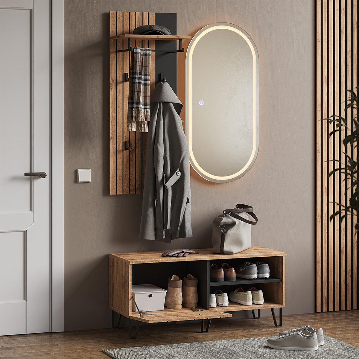 ŠATNÍ SKŘÍŇ Amber Dub Wotan - dub Wotan, kompozitní dřevo (100/100/38cm) - Vicco