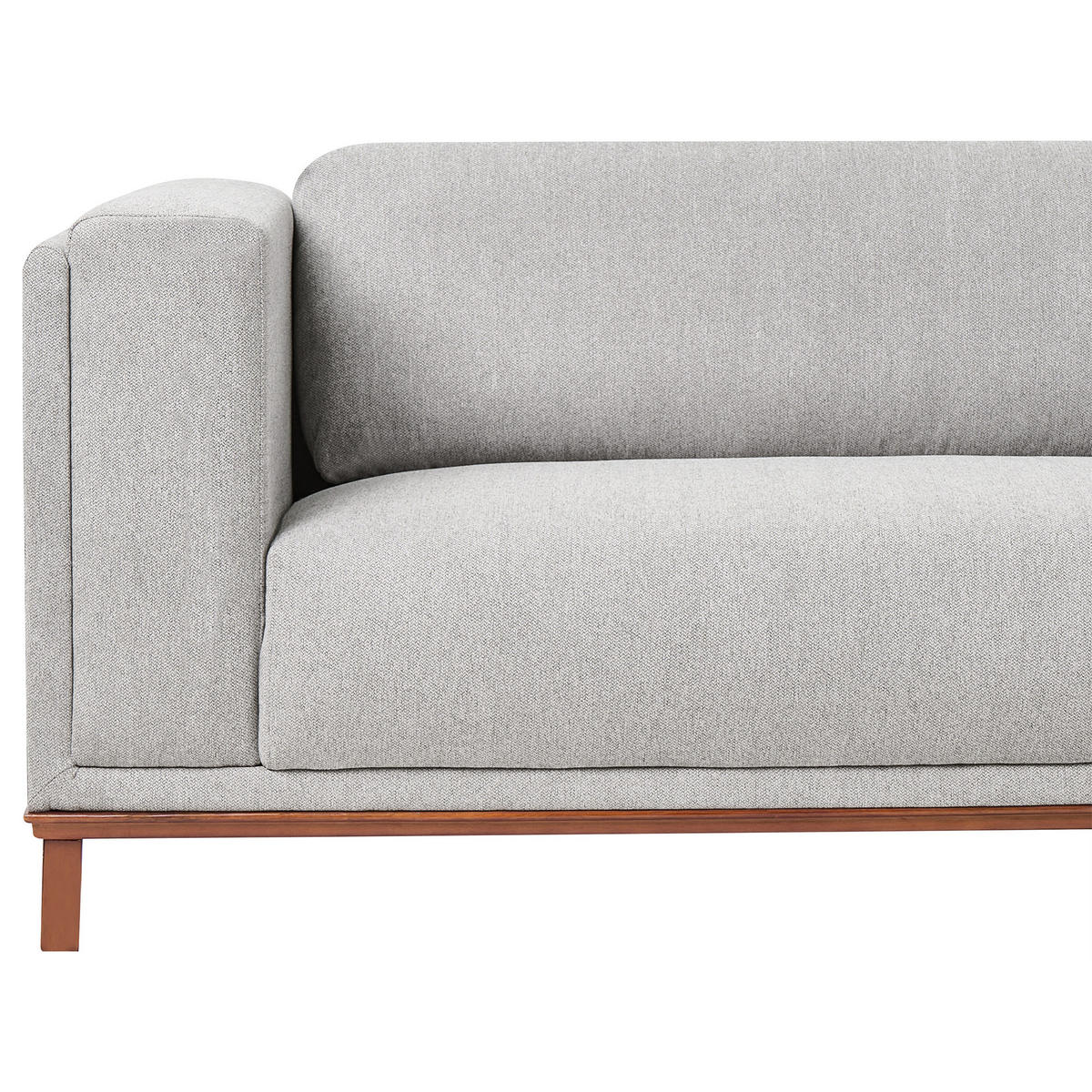 ECKSOFA 4-Sitzer Stoff Grau linksseitig Veng - Hellbraun/Dunkelgrau, Textil (310/155cm) - Beliani