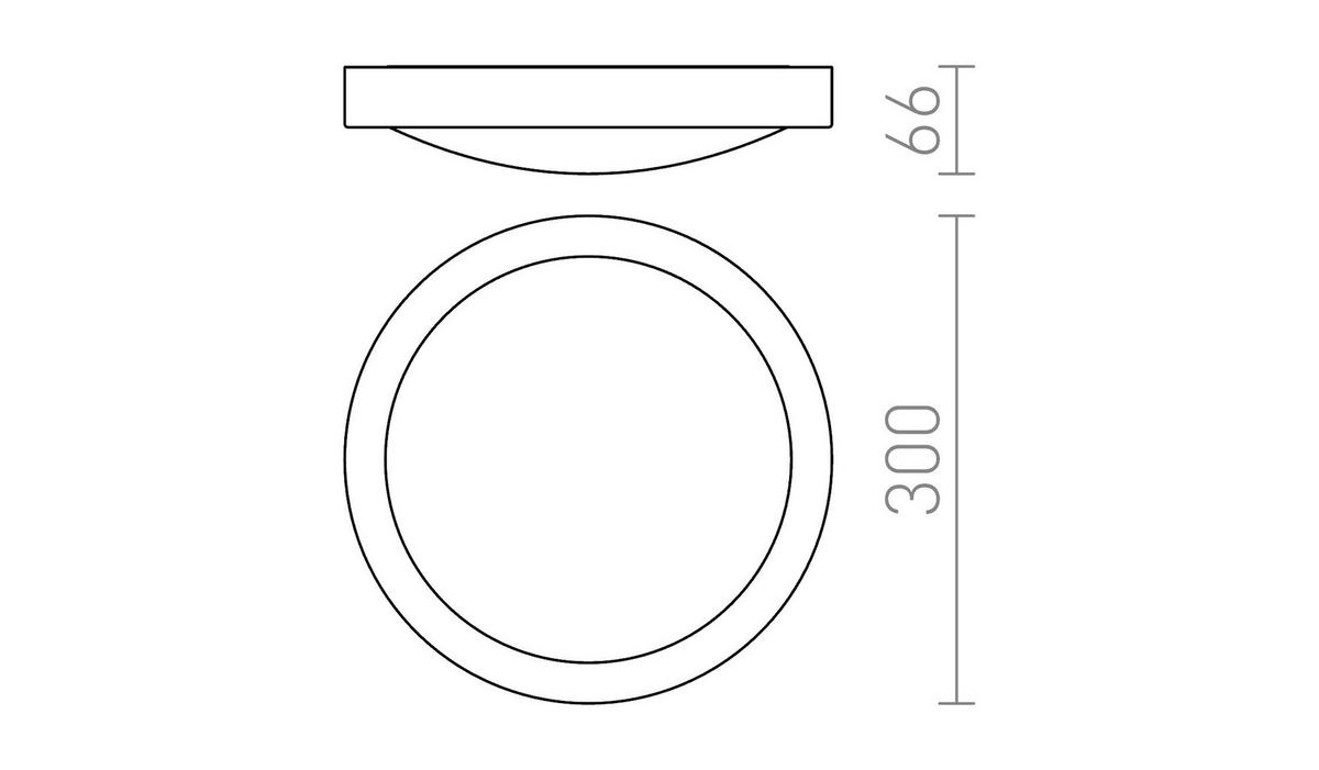 DECKENLEUCHTE BARRY LED Mattnickel 12 W IP44 - Nickelfarben, Metall (30/30/35cm) - Rendl