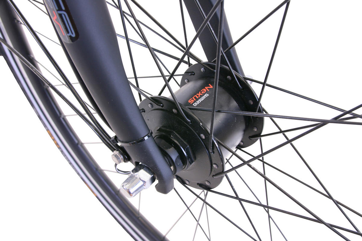 TREKKING Gent Premium Plus Black 3x8 Gang 28 Zoll Gr: 52cm & 57cm - Schwarz, Metall (57cm) - Hawk Bikes