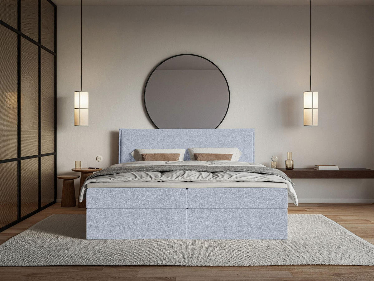 BOXBETT Softie Himmelblau Chenille 160x200 cm - Hellblau, Textil (160/200cm) - Selsey
