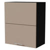 KLAPPHÄNGESCHRANK Brerra W8B/60-AV Schwarz / RAL 1019 graubeige Matt 60 / 32,5 / 72cm - Graubraun/Schwarz, Holz/Holzwerkstoff (60/72/32.5cm) - Feldmann-Wohnen