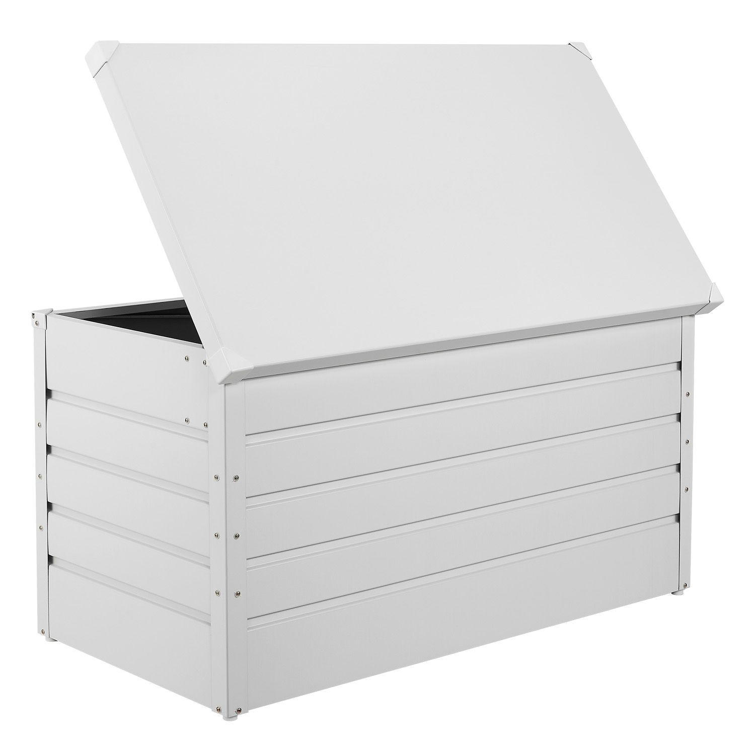 AUFBEWAHRUNGSBOX Limani weiß - Weiß, Metall (120/63/53cm) - Juskys