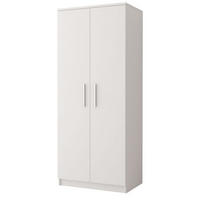 DREHTÜRENSCHRANK - MARSALA 2D Weiß - Weiß, Holzwerkstoff/Metall (80/193/50cm) - Möblo