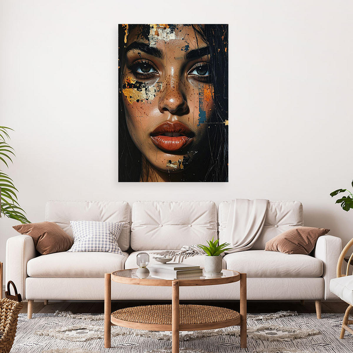 LEINWANDBILD Menschen & Charaktere 60x90cm - Schwarz, Textil (60/90cm) - Feeby