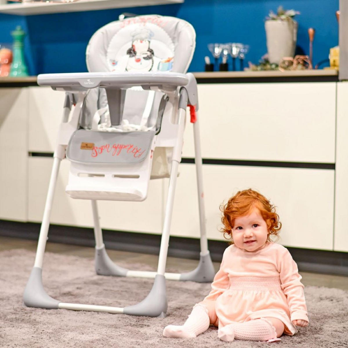 HOCHSTUHL Cryspi blau Rückenlehne verstellbar, faltbar, 5-Punkt-Gurt - Blau, Kunststoff (53/110/84cm) - Lorelli