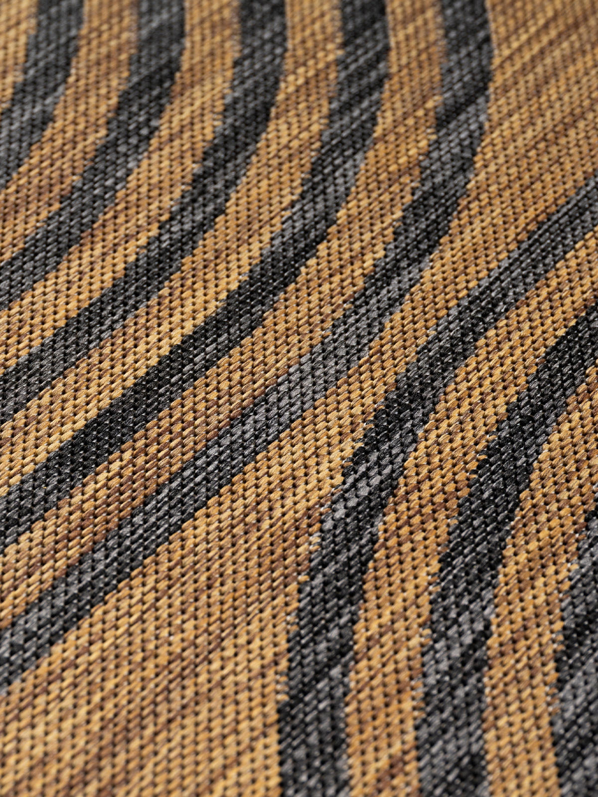 LÄUFER Outdoor, Fußbodenheizung-geeignet, mit Bogenmuster, VIGOLENO in Braun-Schwarz, 80 x 250 cm - Braun, Textil (80/250cm) - KADIMA DESIGN