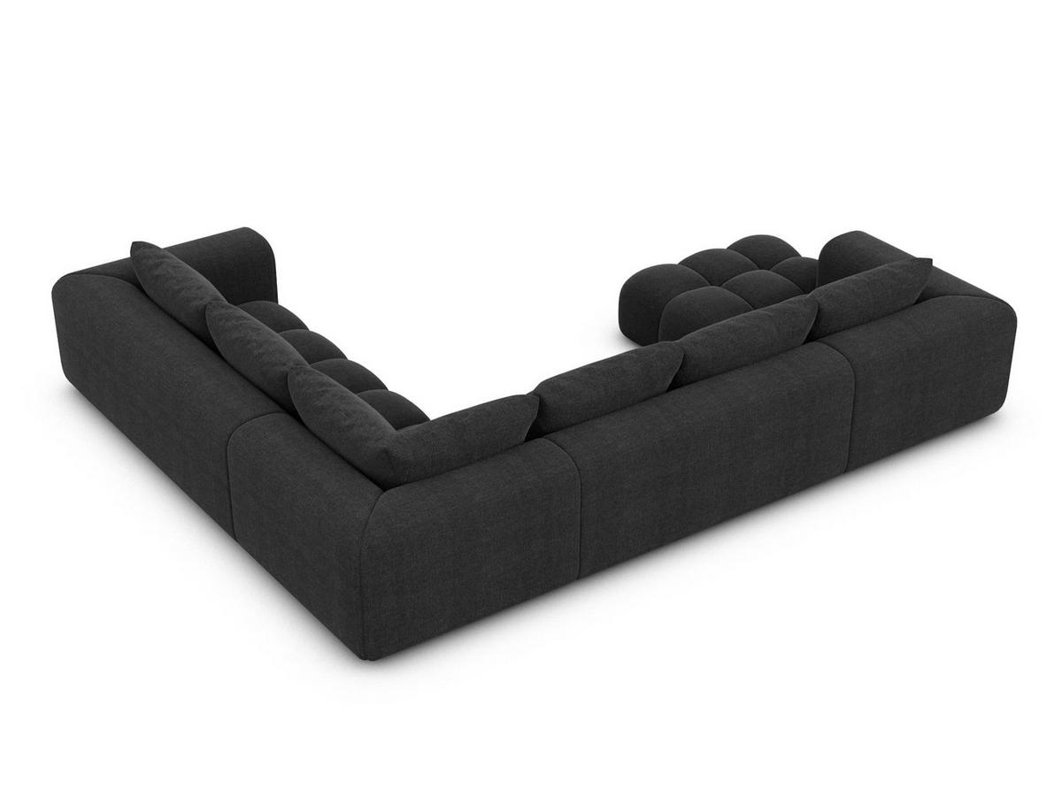 WOHNLANDSCHAFT Casaluna U-Form Schwarz Strukturstoff - Schwarz, Kunststoff (338/88/267cm)