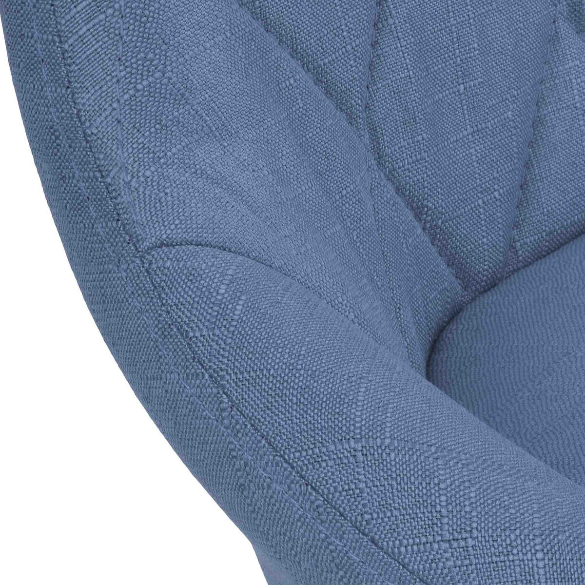 BARHOCKER Stoff blau - Chromfarben/Blau, Textil/Metall (46/83/49cm) - CLP