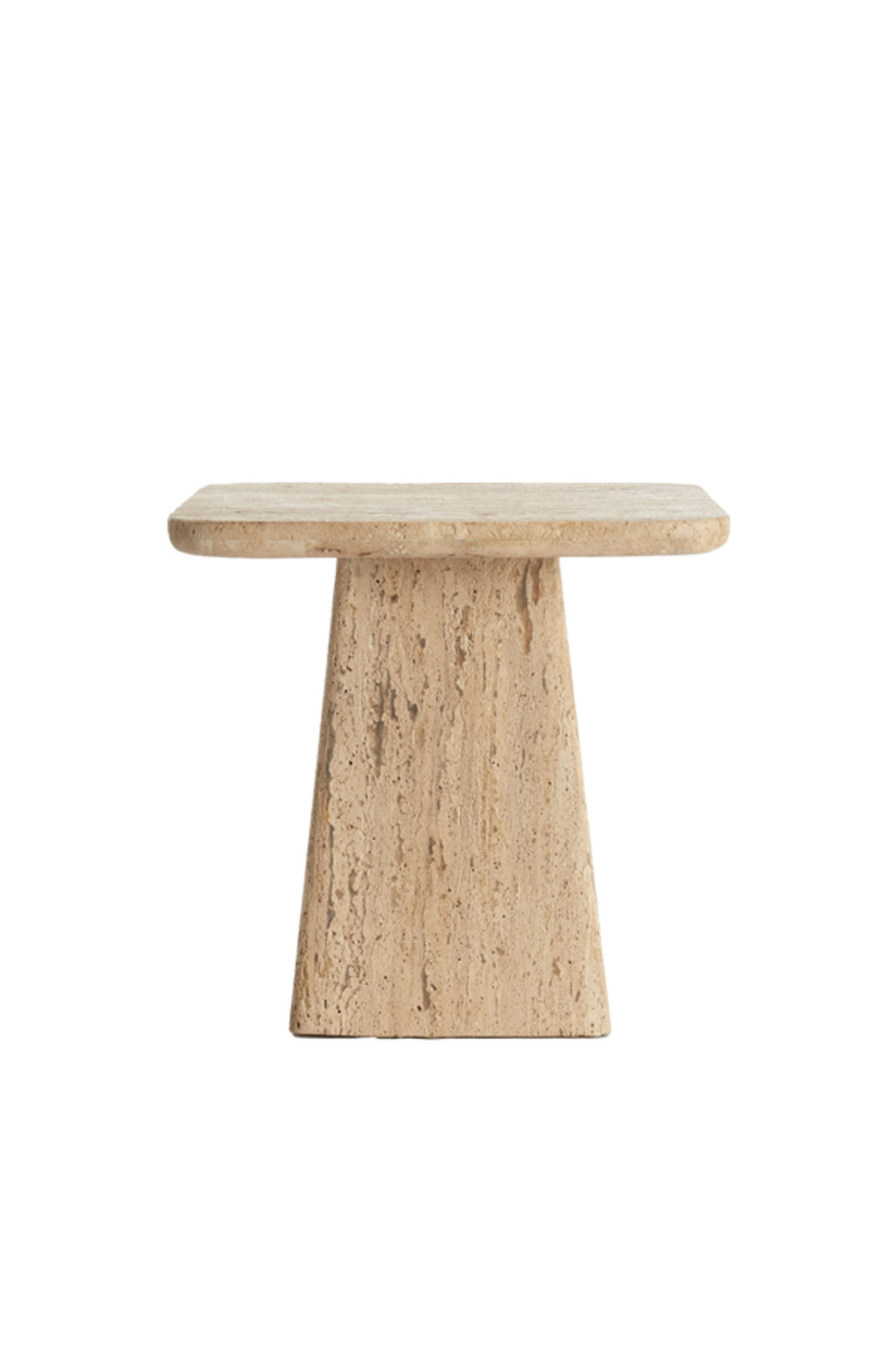 BEISTELLTISCH Kepami Braun 45/45/42 cm - Braun, Stein (45/45/42cm) - Light & Living