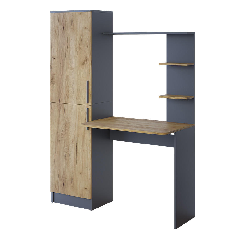 Vicco SCHREIBTISCH Anthrazit, Honigeiche 123cm × 52cm × 169cm