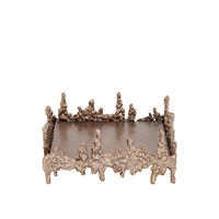 TABLETT Barrie Braun 27/27/12cm - Braun, Metall (27/12/27cm) - PTMD Collection