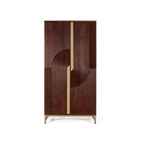 BARSCHRANK aus Mangoholz und Metall - Kirschbaumfarben, Holz (53/179/91cm) - Giner y Colomer