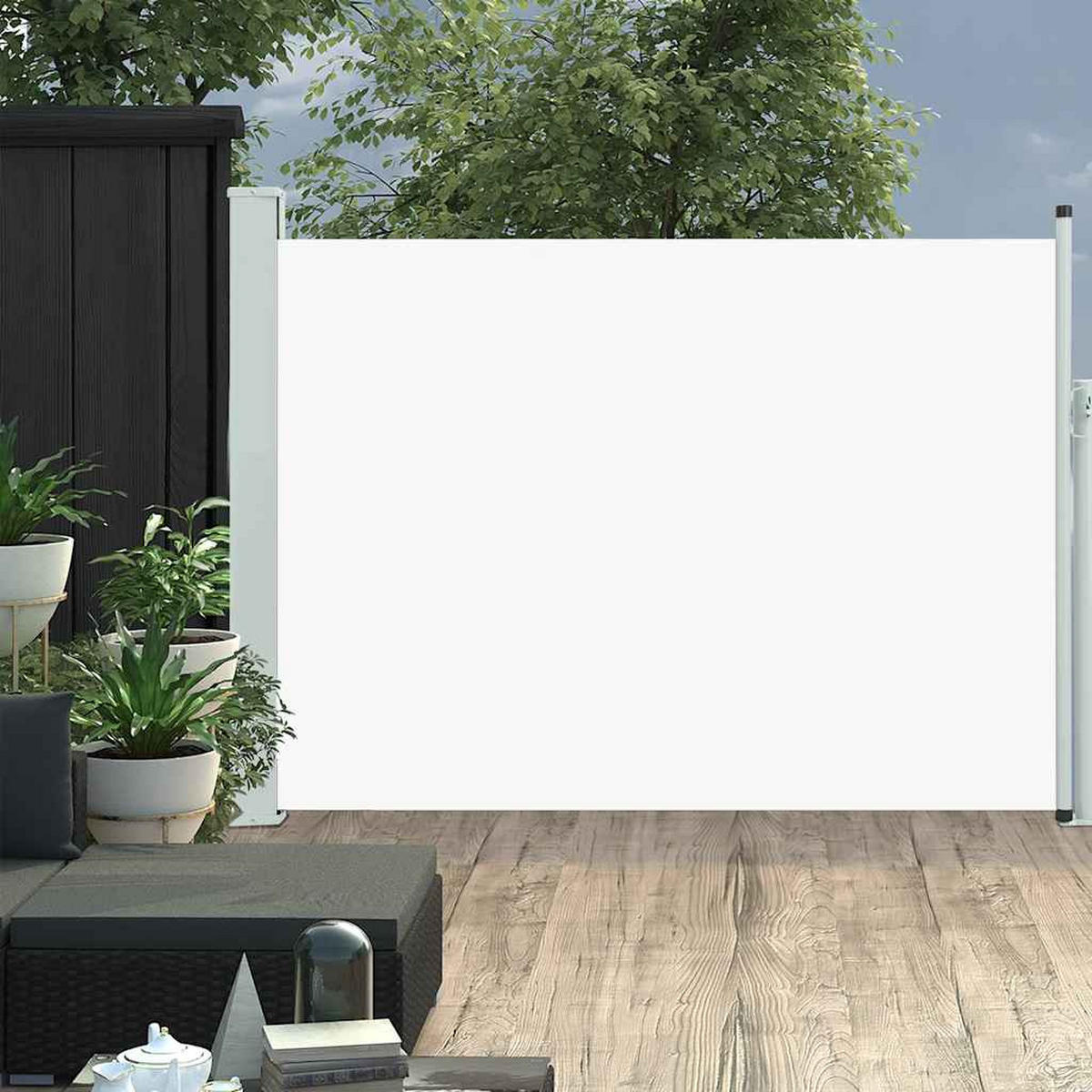 AUSZIEHBARE Seitenmarkise 120x500 cm Creme - Creme, Textil (500/120/500cm) - furnicato